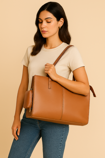 Signature Tote Brown