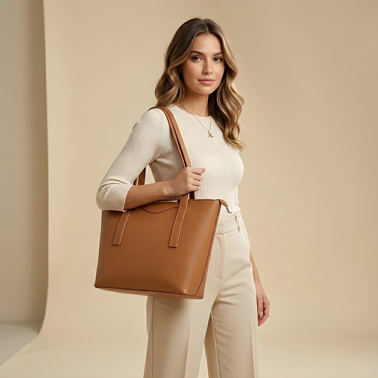 Elegance Tote Brown